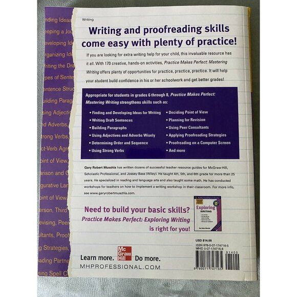Practice Makes Perfect Mastering Writing by Gary Robert Muschla- (Like New) - Picture 2 of 2